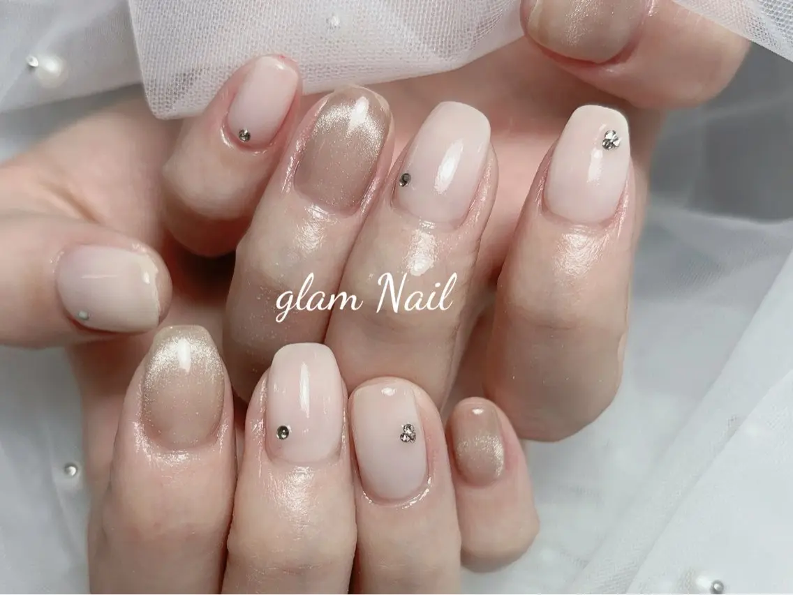 ネイル エツメ💅 長さ出し🎀デザインのネイルデザイン