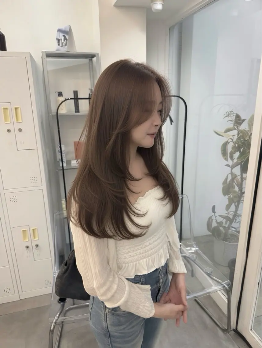 ロング yumeka♡レイヤ ーカット当日予約okのヘアスタイル