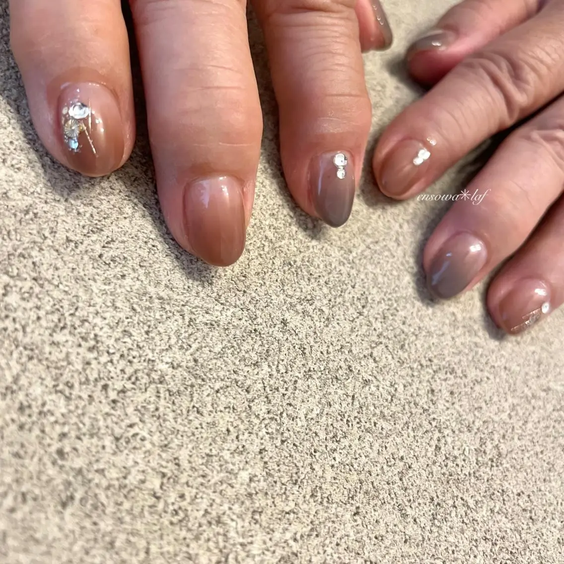 ネイル アートネイル オーロラネイル クリアネイル フレンチネイル ジェルネイル ensowa✱laf NAILのネイルデザイン