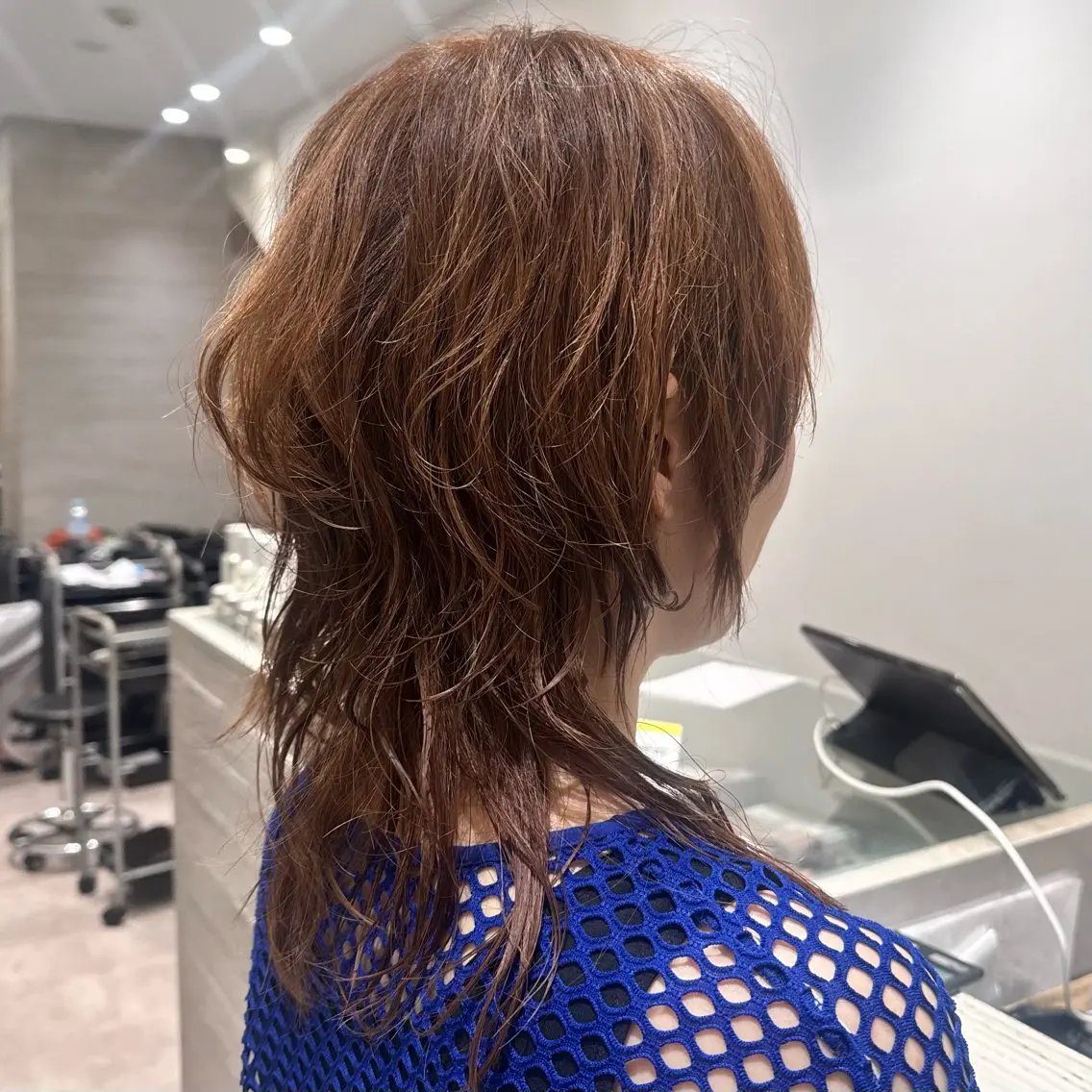 ミディアム ミディアムパーマ マレットヘア カット NATSUNO ✮ボブ/縮毛矯正のヘアスタイル