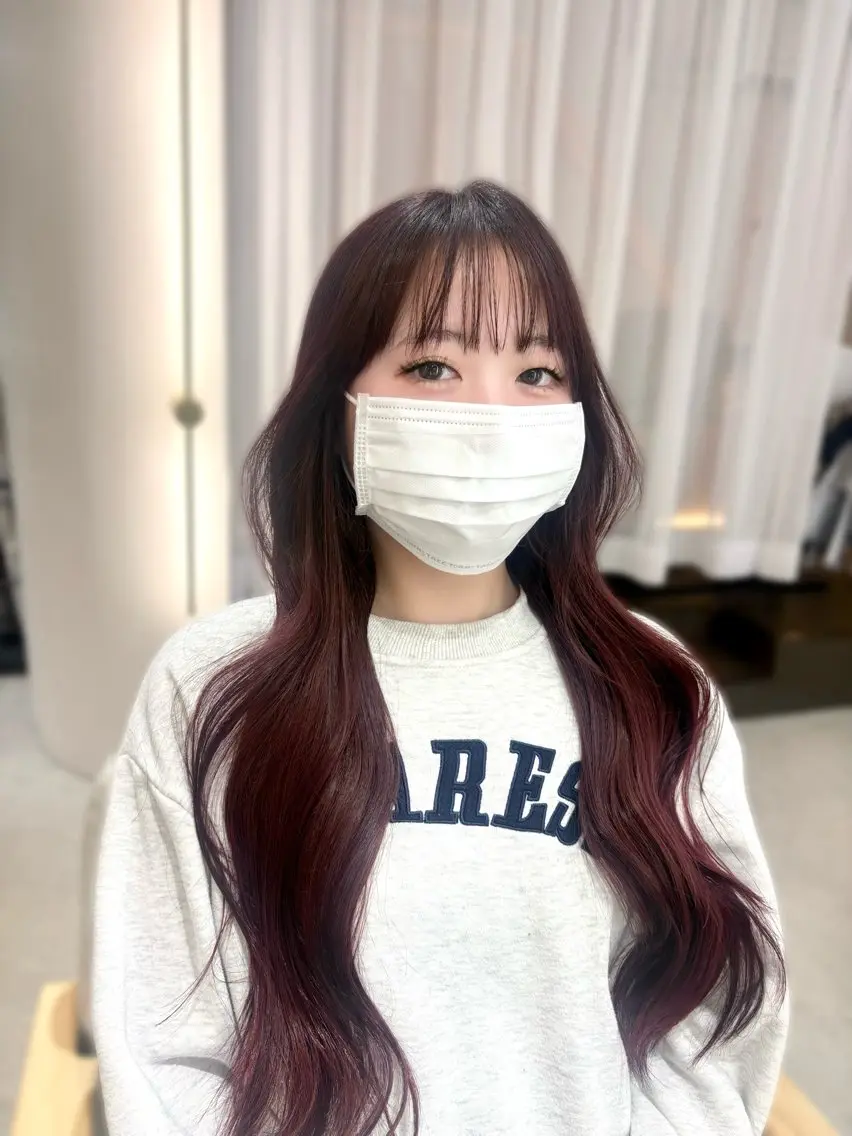 ロング カット ワンカールで決まる レイヤーカット‎🤍のヘアスタイル
