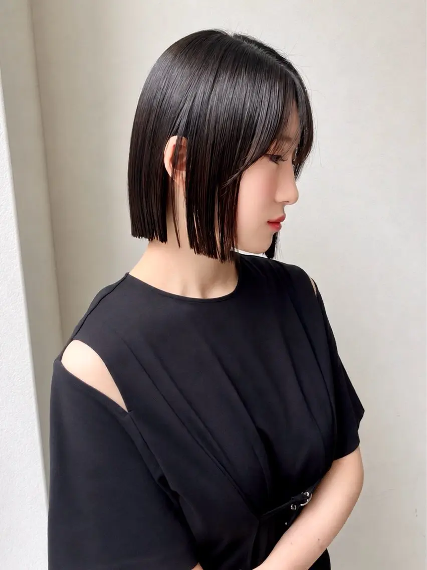 ショート カット 縮毛矯正 mao🫧／髪質改善 ／縮毛矯正／ボブのヘアスタイル