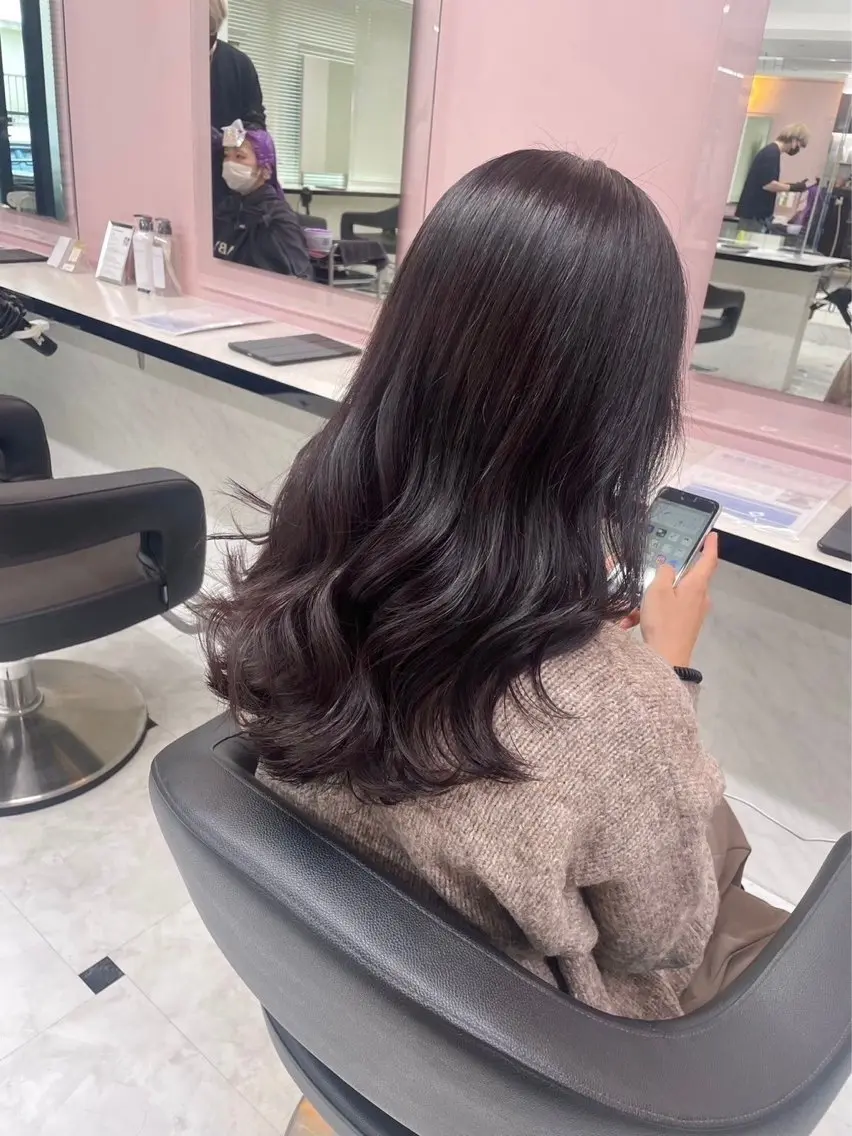 ロング カラー ヘアカラー トリートメント 寒色/韓国カラー Ukyouのヘアスタイル