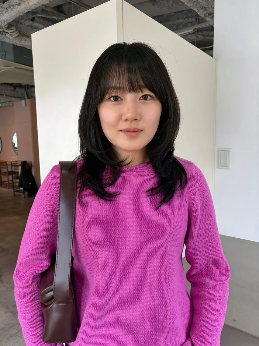 ミディアム カット ヘアカラー 🧣misaki 🧣のヘアスタイル