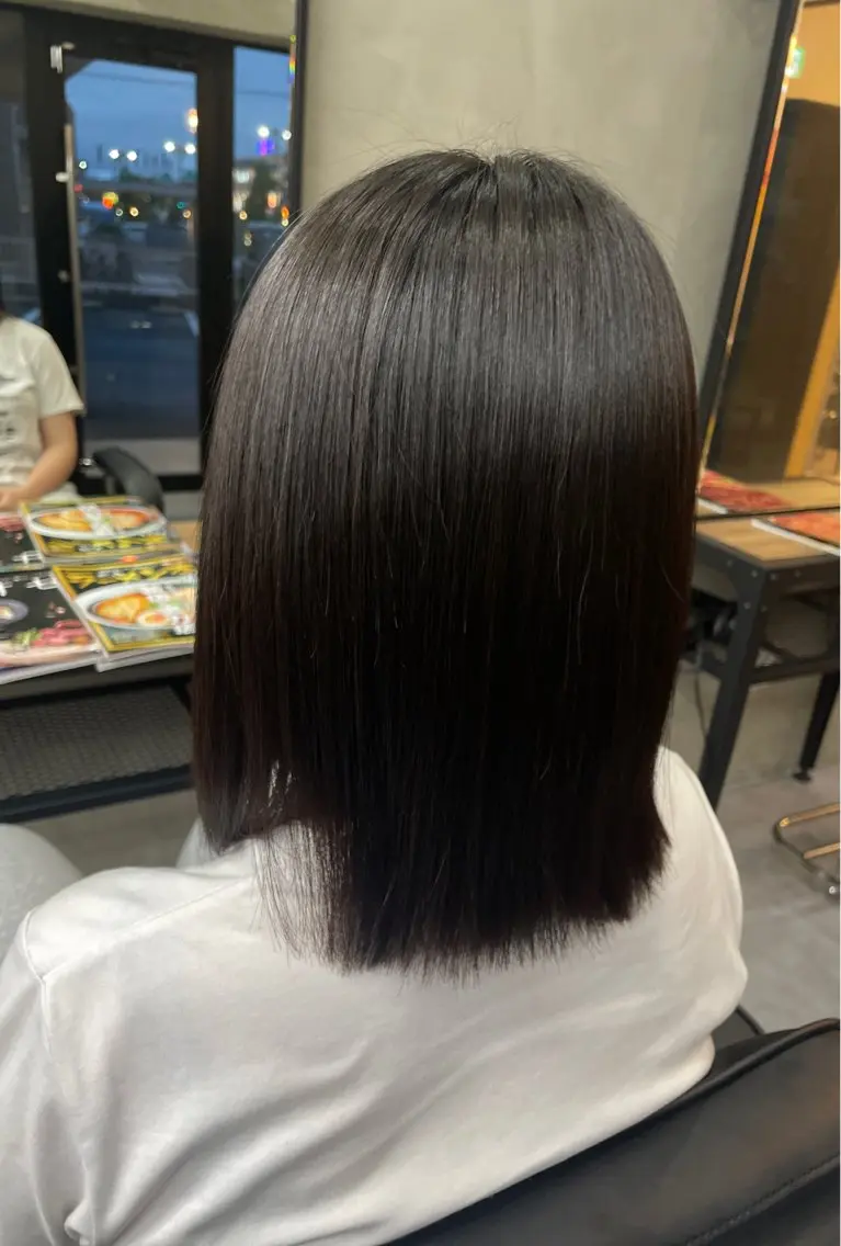 ミディアム 縮毛矯正 La fith/ Renoのヘアスタイル