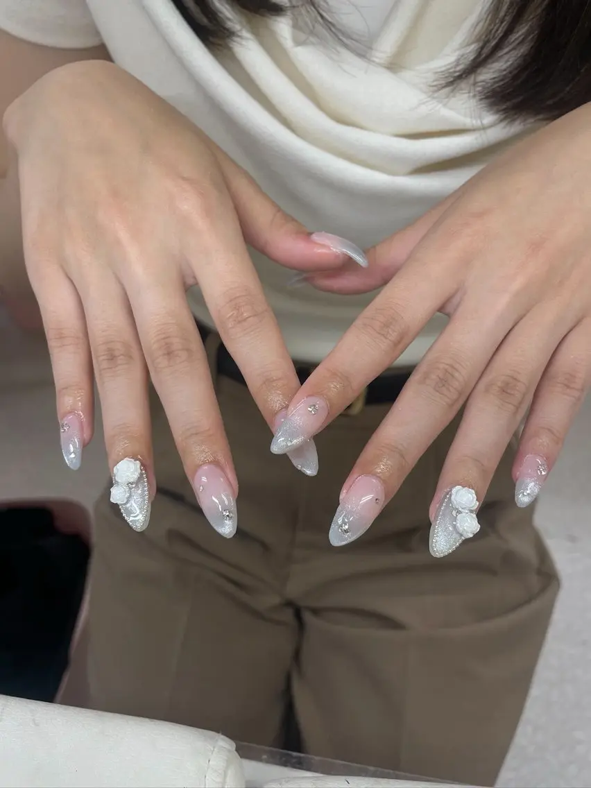 ネイル ガーリー マグネットネイル ワンホンネイル ハンドネイル nailsalon popoのネイルデザイン
