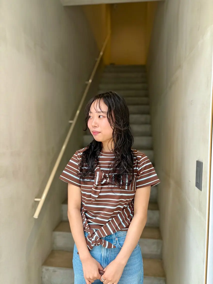 ロング カット パーマ 北尾 斗唯のヘアスタイル
