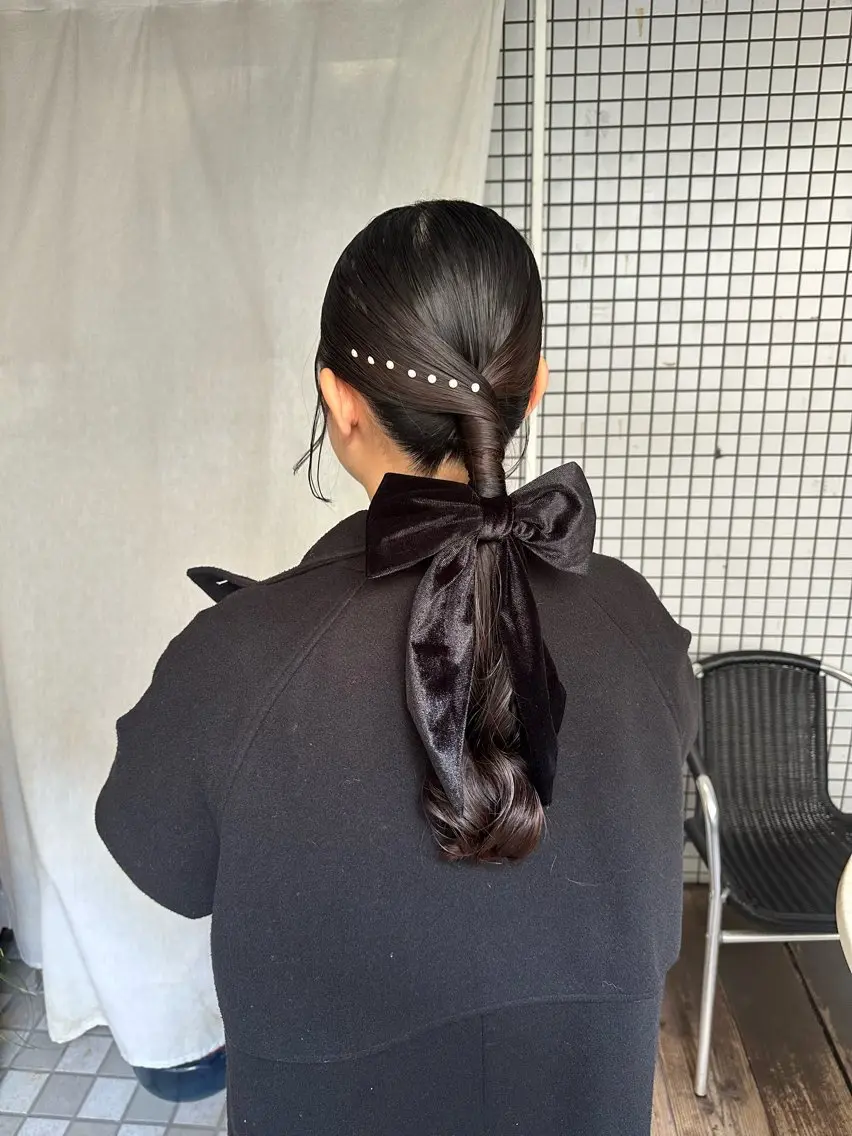 セミロング ヘアアレンジ ヘアセット 透明感/赤み消し reikoのヘアスタイル