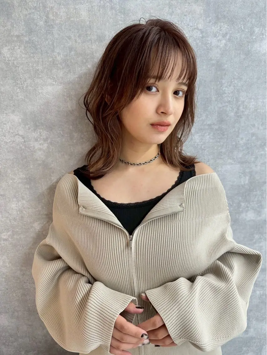 ミディアム カラー Lia TOKYO 門前仲町 徒歩4分のヘアスタイル