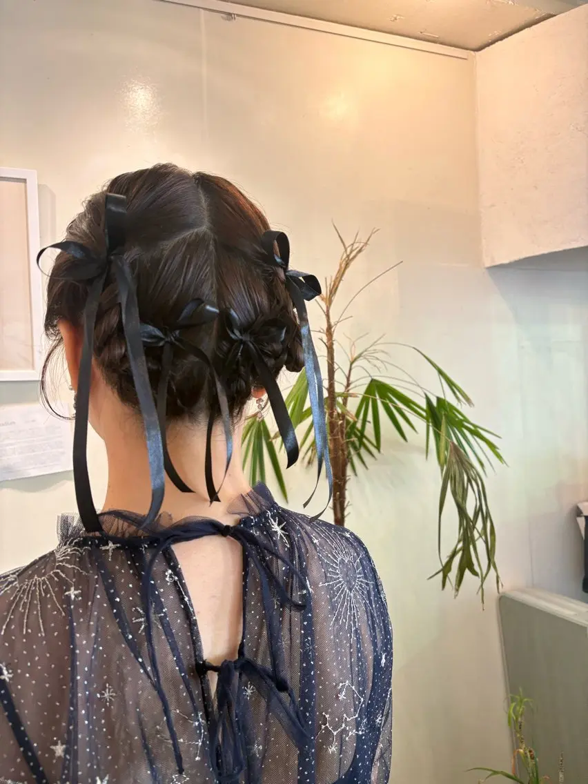 ヘアアレンジ ボブ ヘアセット 🍃YURI 🍃のヘアスタイル