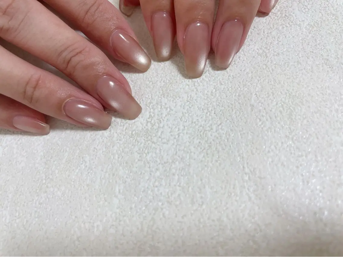 ネイル オーロラネイル フットネイル フレンチネイル ジェルネイル マグネットネイル ハンドネイル kiki nail たまプラーザのネイルデザイン