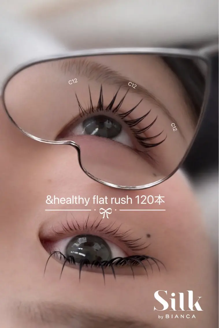 ✨healthyアンドヘルシー✨️フラットラッシュ100~120本&まつ毛パーマ 大宮/束感/韓国風の写真