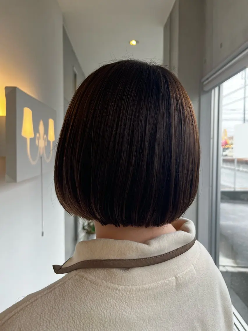 ミディアム ボブ おせ ちさとのヘアスタイル