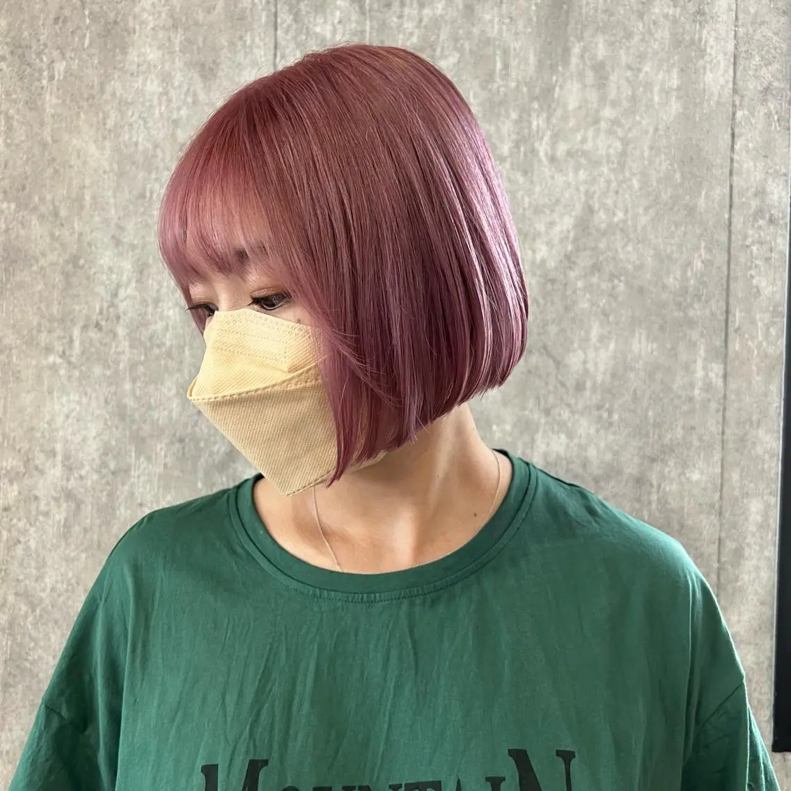 ショート カラー ヘアアレンジ ピンクカラー TIDEHAIR SHIHOのヘアスタイル