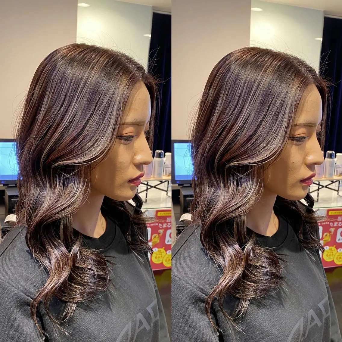セミロング カラー 【カラー指名No 1✨】HIBIKIのヘアスタイル