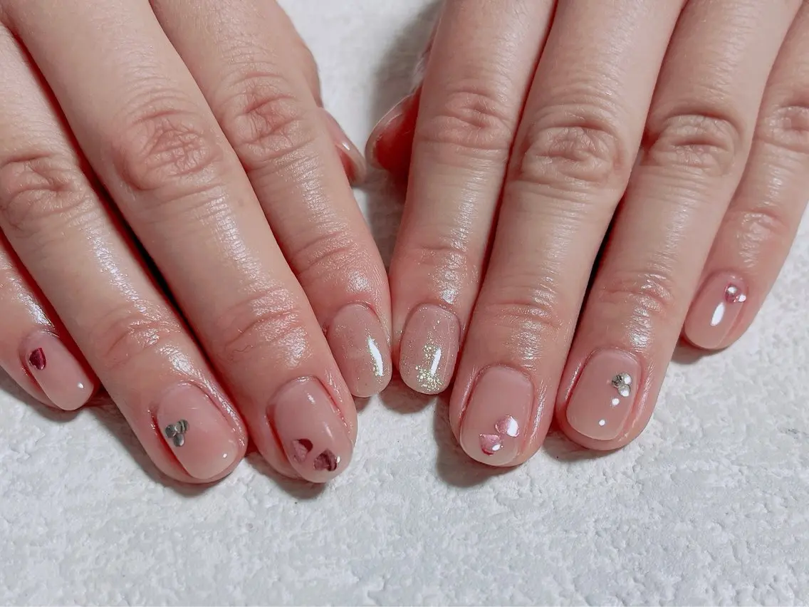 ネイル ジェルネイル 韓国ネイル メンズネイル パラジェル バレンタイン kiki nail たまプラーザのネイルデザイン