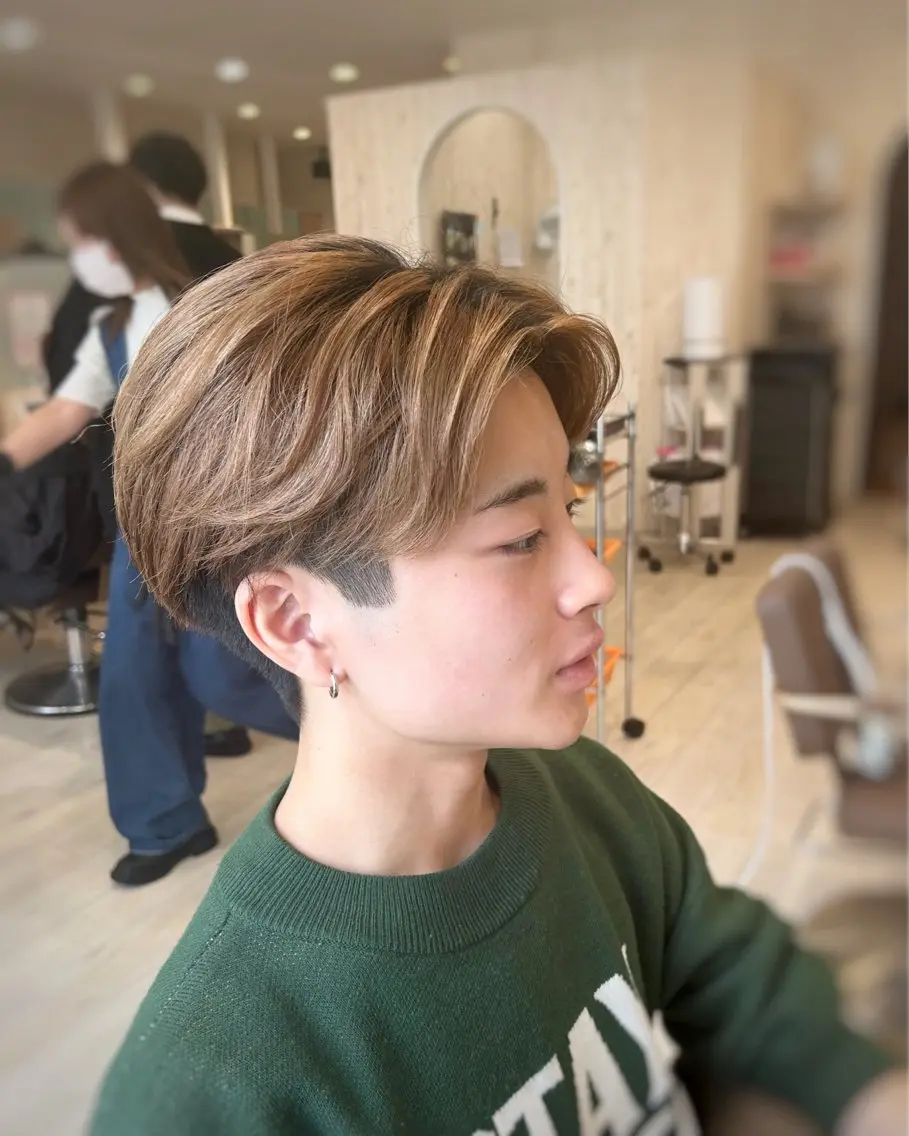 U24メンズカット×ブリーチありダブルカラーの写真