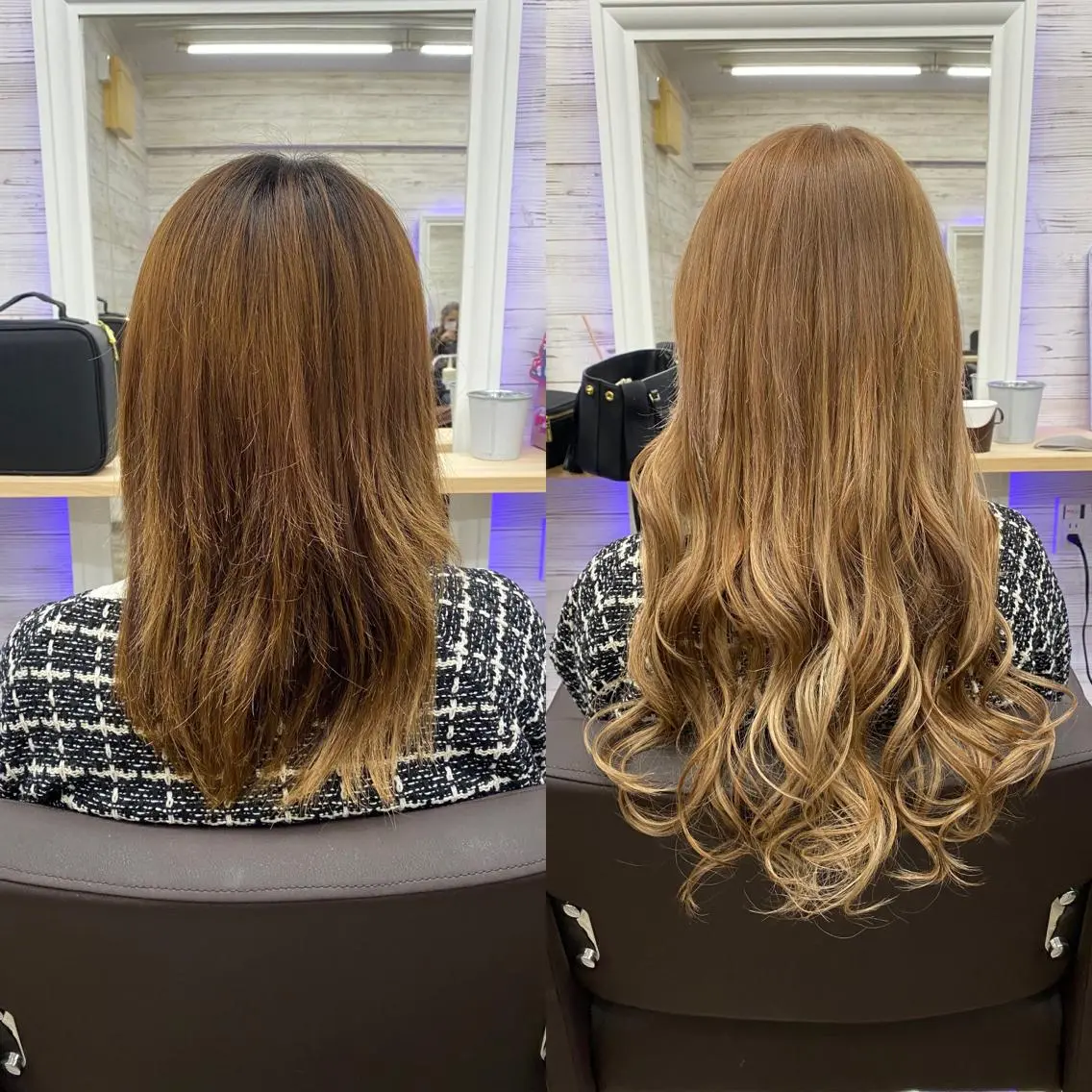 セミロング カラー ヘアアレンジ ショートボブ 編み込みエクステ シールエクステ セミロングパーマ バレイヤージュ FAAM Tsuneのヘアスタイル