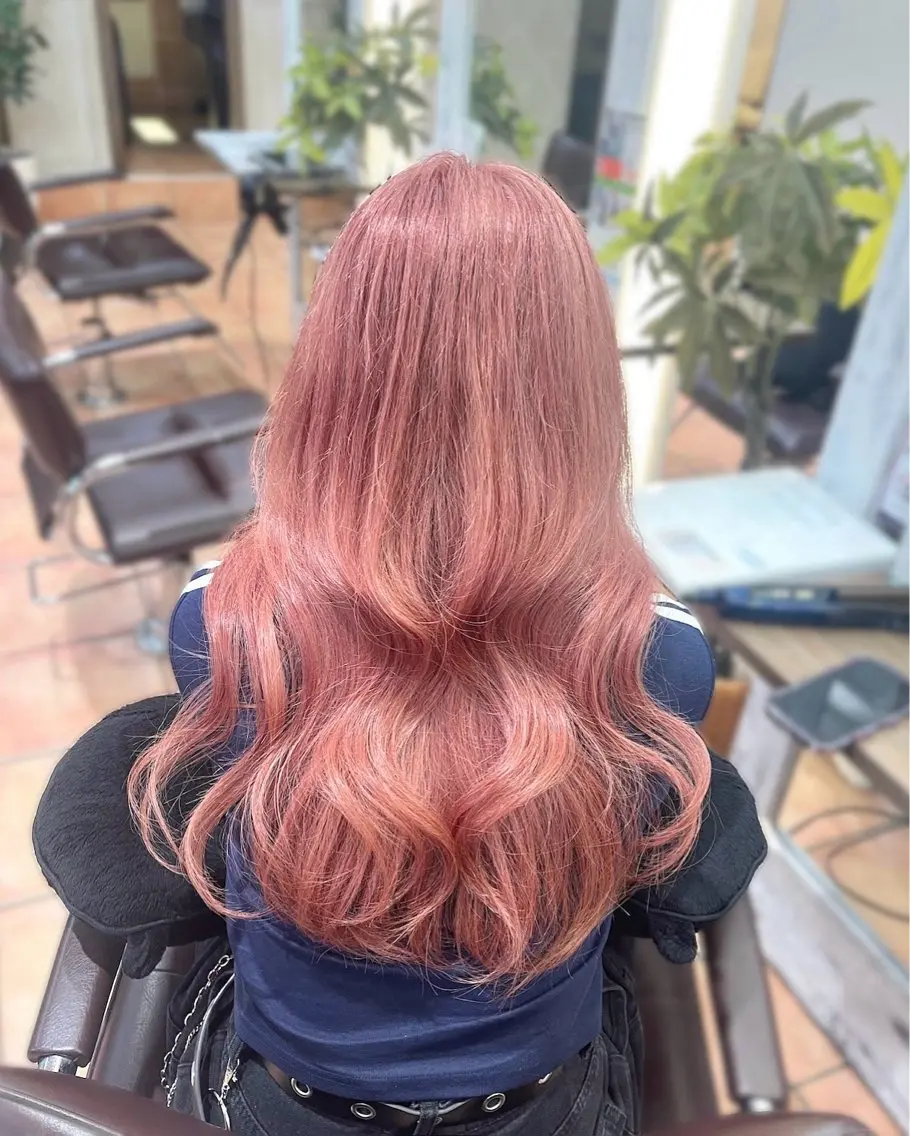 ロング カラー ヘアアレンジ 仲間 楓のヘアスタイル