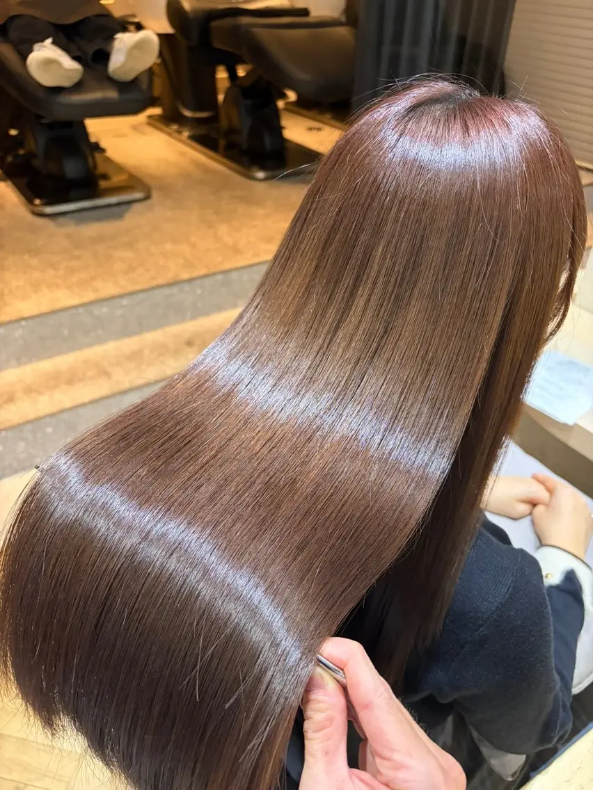 ロング カラー 髪質改善 縮毛矯正 トリートメント カット ヘアカラー トリートメント 松田卓也🌟髪質改善 🌟縮毛矯正🌟艶髪のヘアスタイル