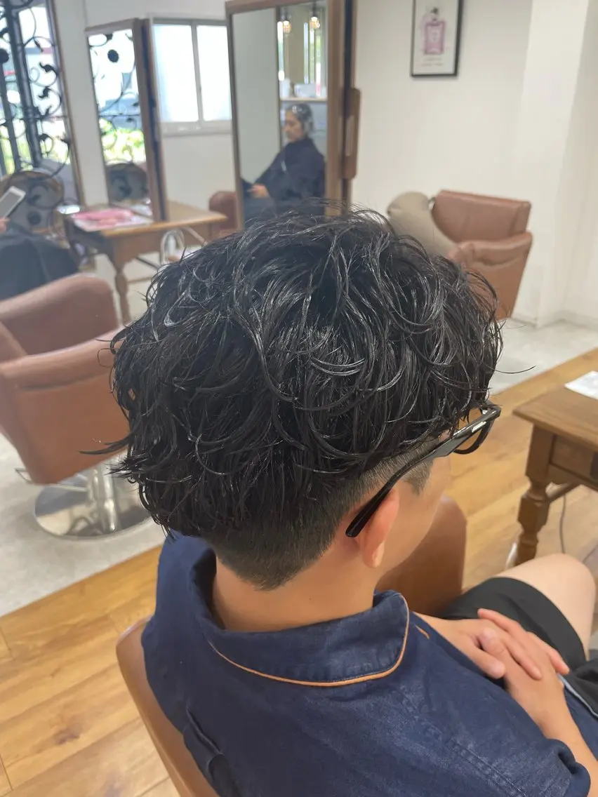 メンズカット＋ケアパーマの写真