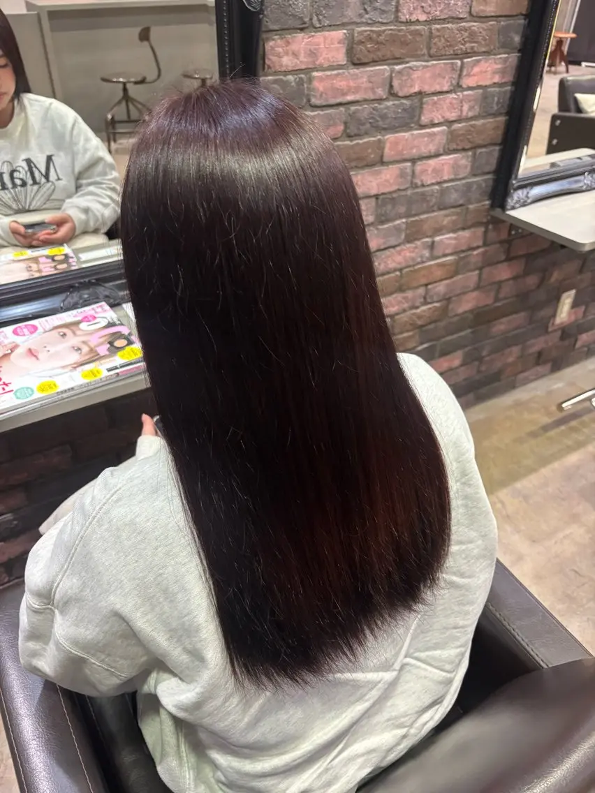 カラー 透明感カラー ここののヘアスタイル