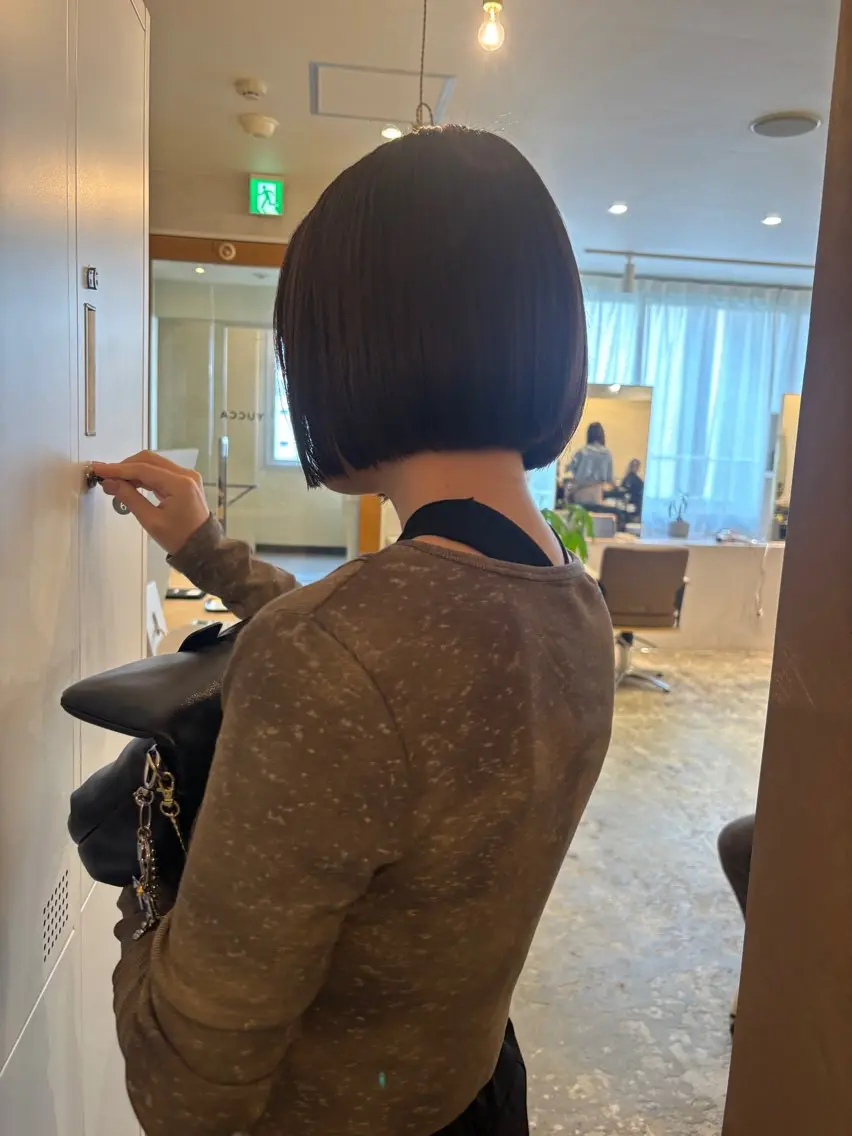 ショート カラー カット ヘアカラー トリートメント Chiho / 梅田 / ボブ/ パーマのヘアスタイル