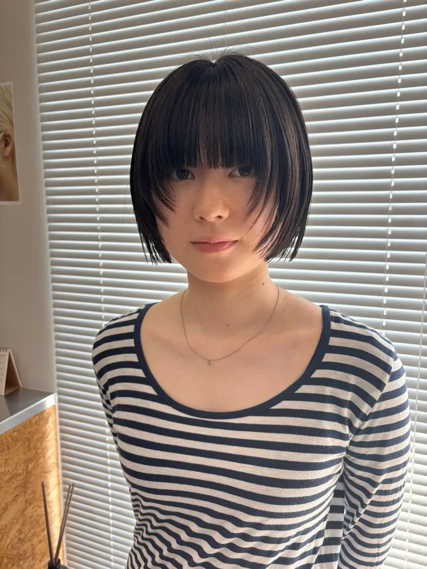 ショート カット ヘアカラー トリートメント 舘谷 愛莉のヘアスタイル