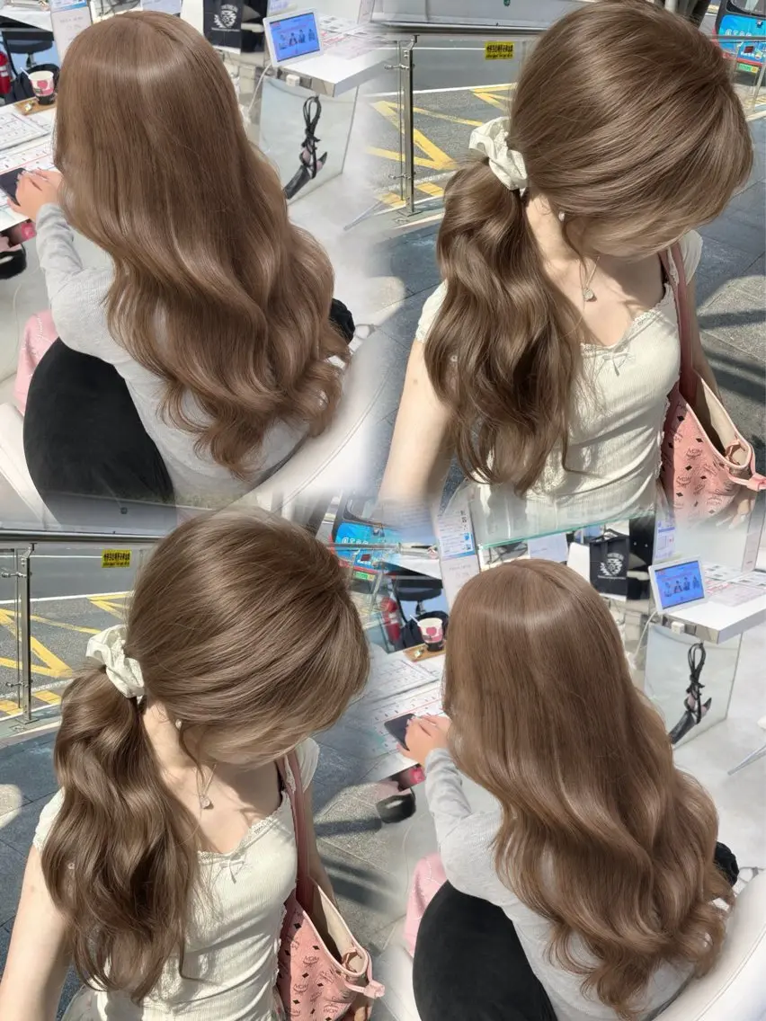 セミロング 🪽透明感カラー/ハ イトーン𝗬𝗨𝗜のヘアスタイル