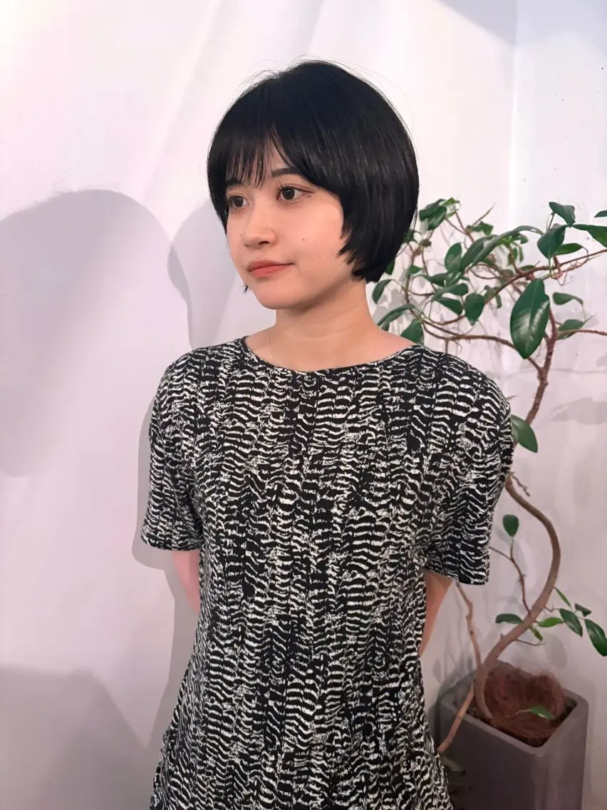 ショート カラー ショートボブ ボブ 顔周りカット ショートヘア カット 川合 慶輔のヘアスタイル