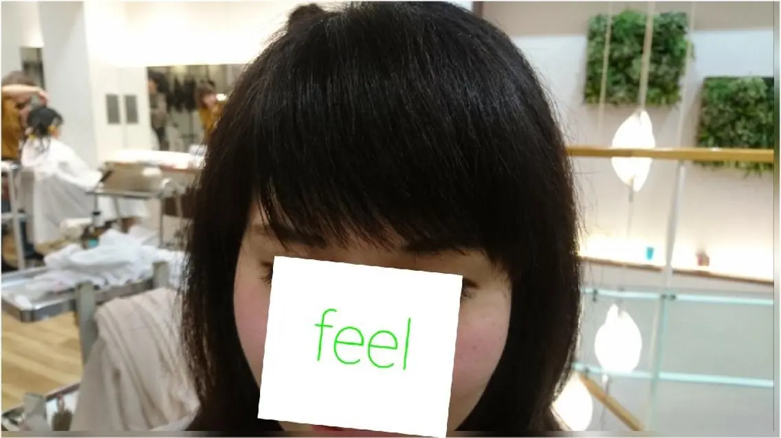 ミディアム シースルーバング kawabe maikoのヘアスタイル
