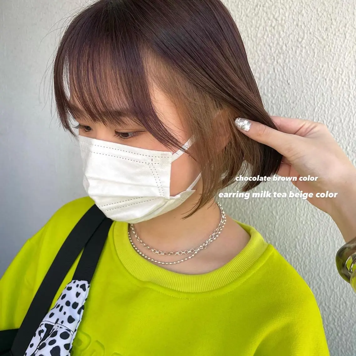 ショート カラー パーマ ヘアアレンジ メンズ キッズ ネイル マツエク・マツパ 透明感カラー・レイヤ ー🎀amika🎀のヘアスタイル