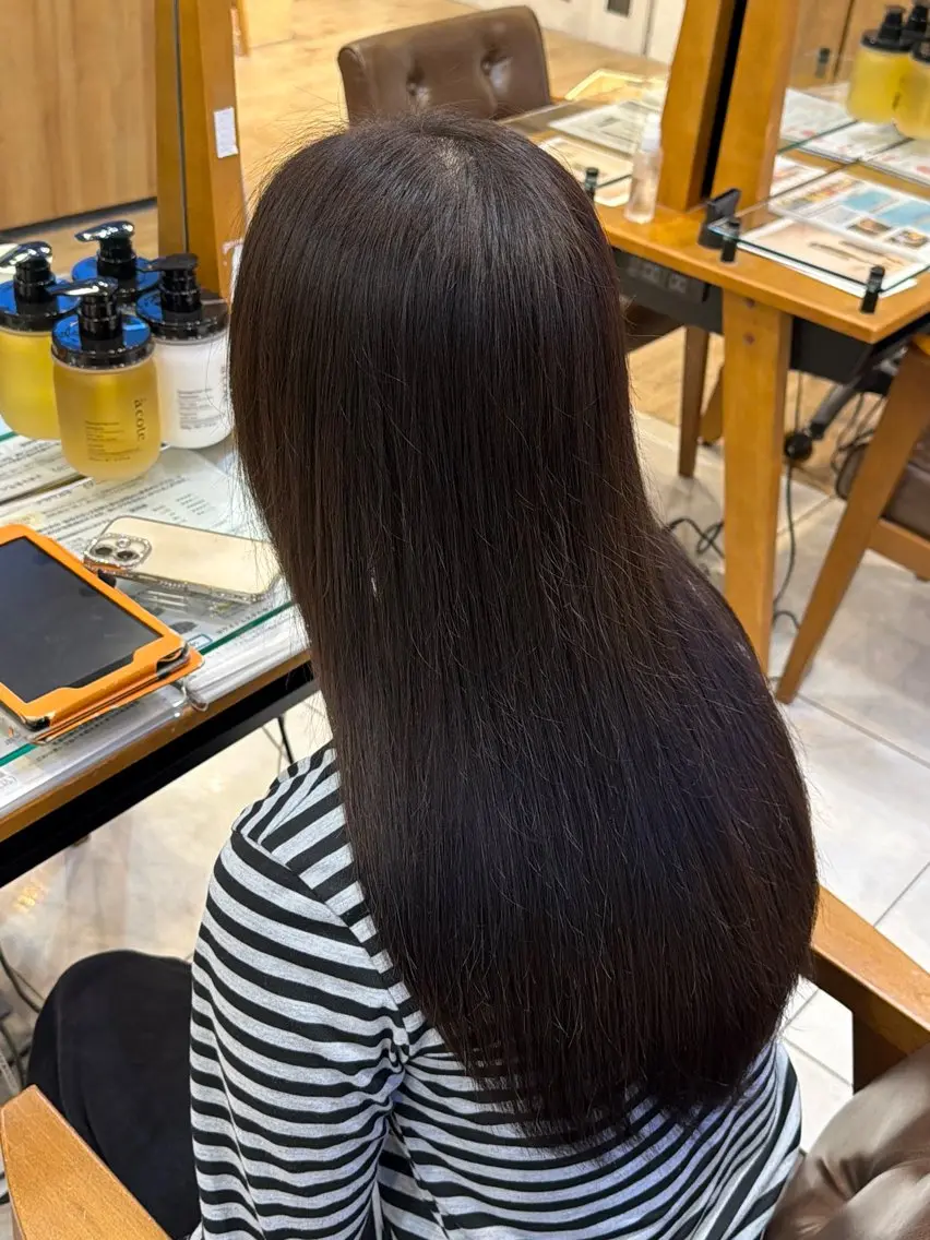 ロング カラー 透明感カラー グレージュ ヘアカラー nanae🌷 吉祥寺のヘアスタイル