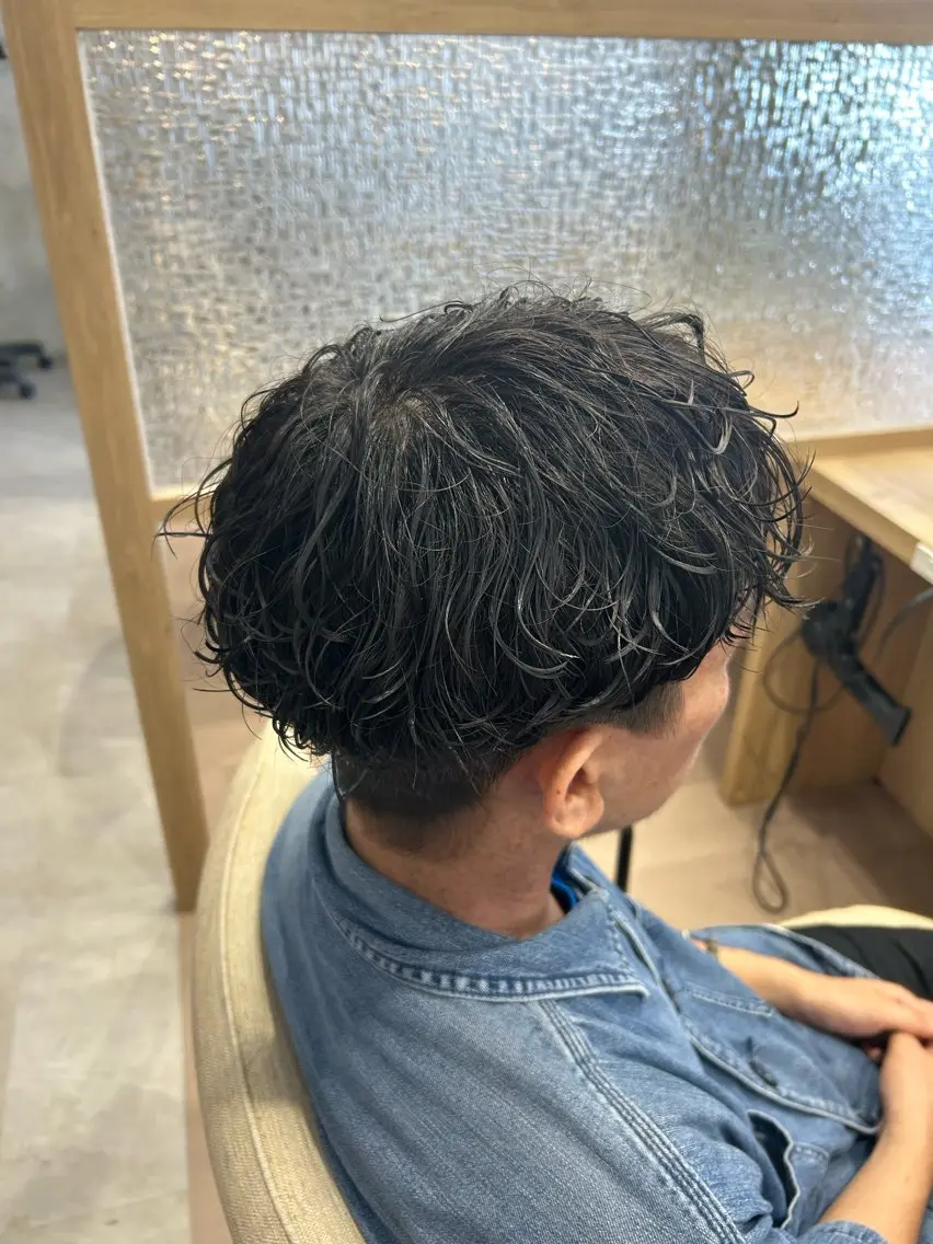 🦋メンズ限定🦋カット+波巻きスパイラルパーマ🌀の写真