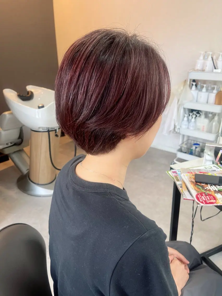 ショート カラー ヘアカラー トリートメント okuda yuukiのヘアスタイル