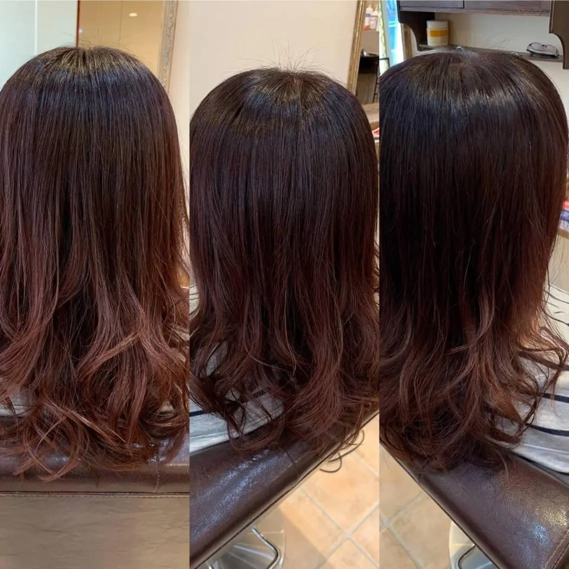 セミロング カラー パーマ 佐藤 俊夫のヘアスタイル