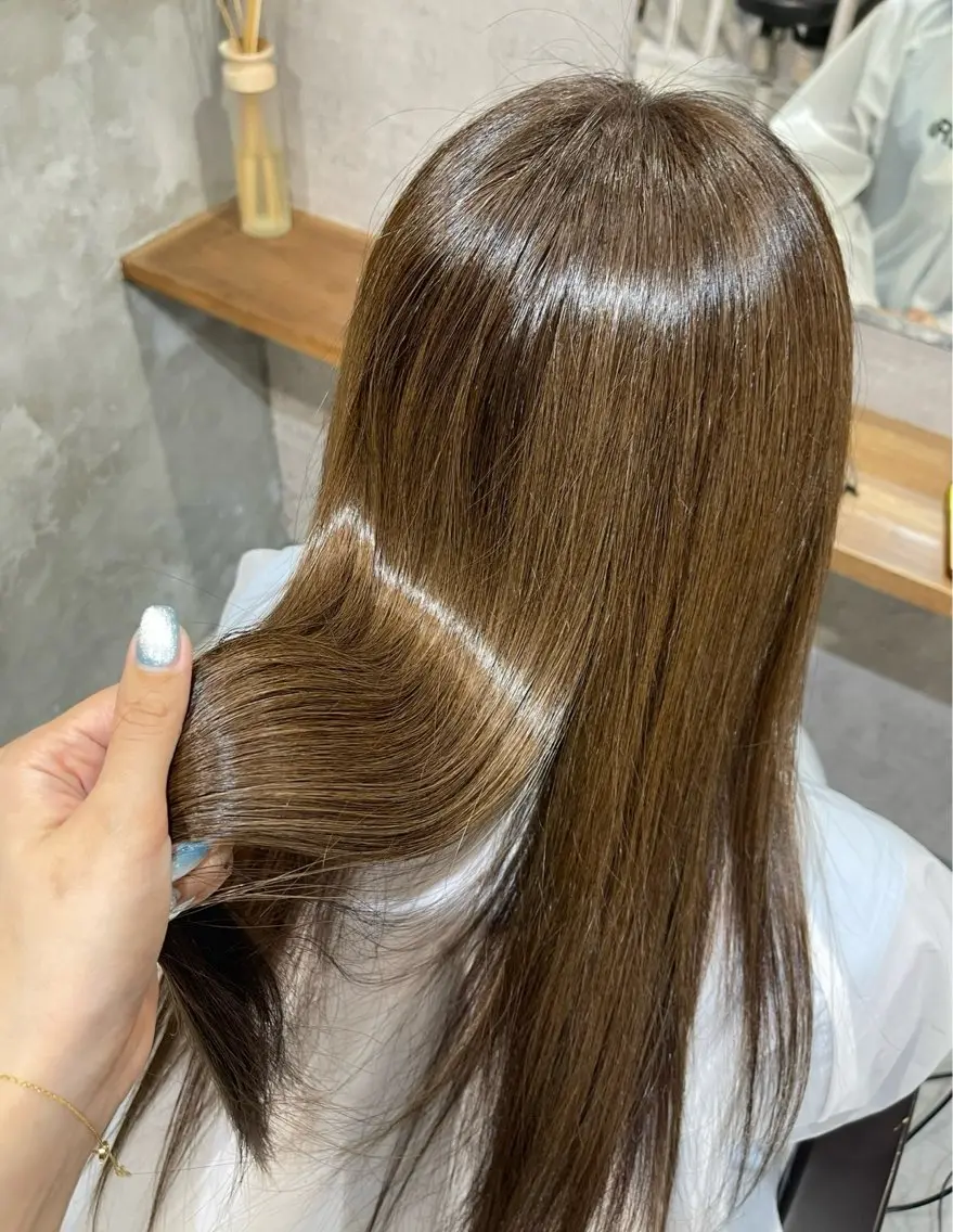 ロング カラー トリートメント ヘアカラー トリートメント 松井那津子 /ハイライトブリーチのヘアスタイル