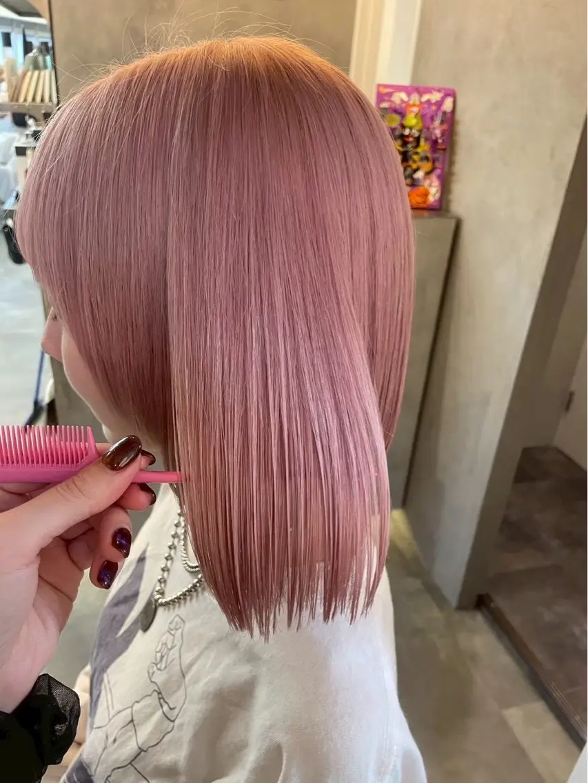 ミディアム カラー カット ヘアカラー トリートメント three_ ナオキのヘアスタイル