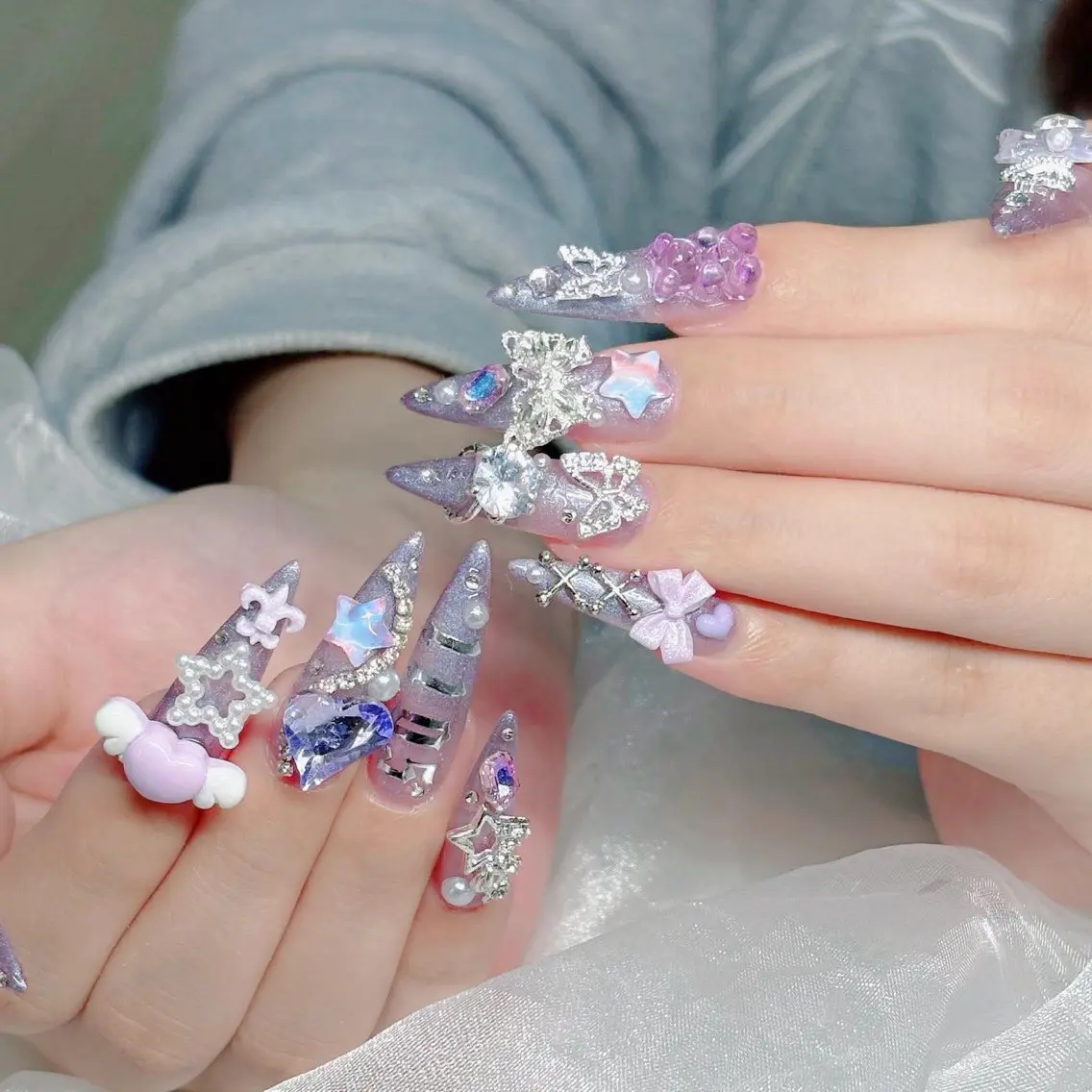 ネイル フットネイル フレンチネイル グラデーション 韓国ネイル ロングネイル ハンドネイル Hani Nail Salonのネイルデザイン