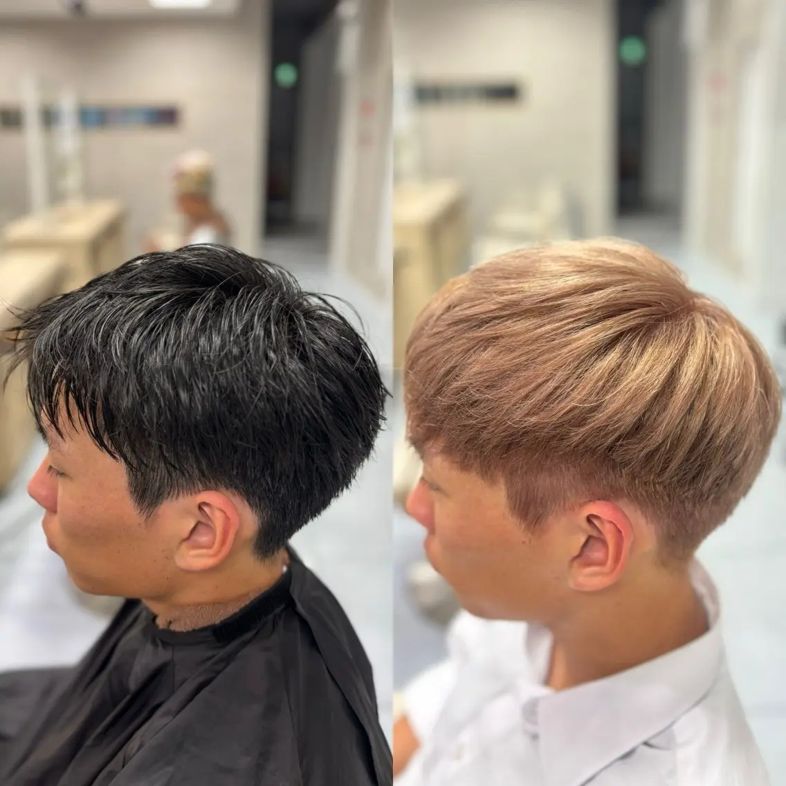 ショート カラー ヘアカラー メンズ特化韓国風 パーマスタイル/りんのヘアスタイル