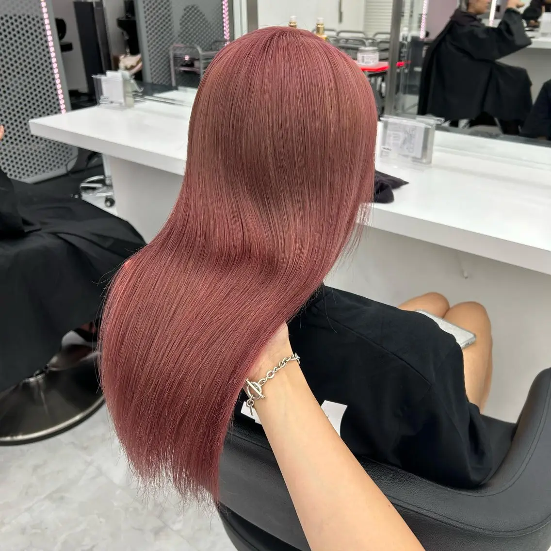 セミロング カラー ヘアアレンジ ヘアカラー トリートメント mai🍑暖色カラー /レイヤー💖のヘアスタイル