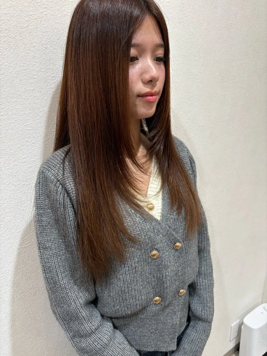 ロング ロングレイヤー レイヤーカット ロング アメイジングヘアー 千歳店　福嶋のヘアスタイル