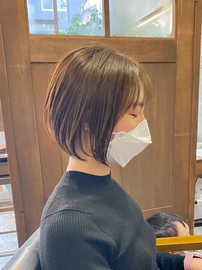 ショート カラー 丸みショート ショートヘア カット ヘアカラー トリートメント Cadre新小岩🫧 栗原葵のヘアスタイル