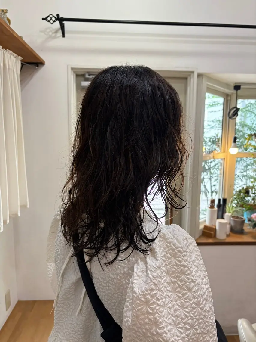 ミディアム ミディアムパーマ カット パーマ 【pejite】 小沼 勇貴のヘアスタイル