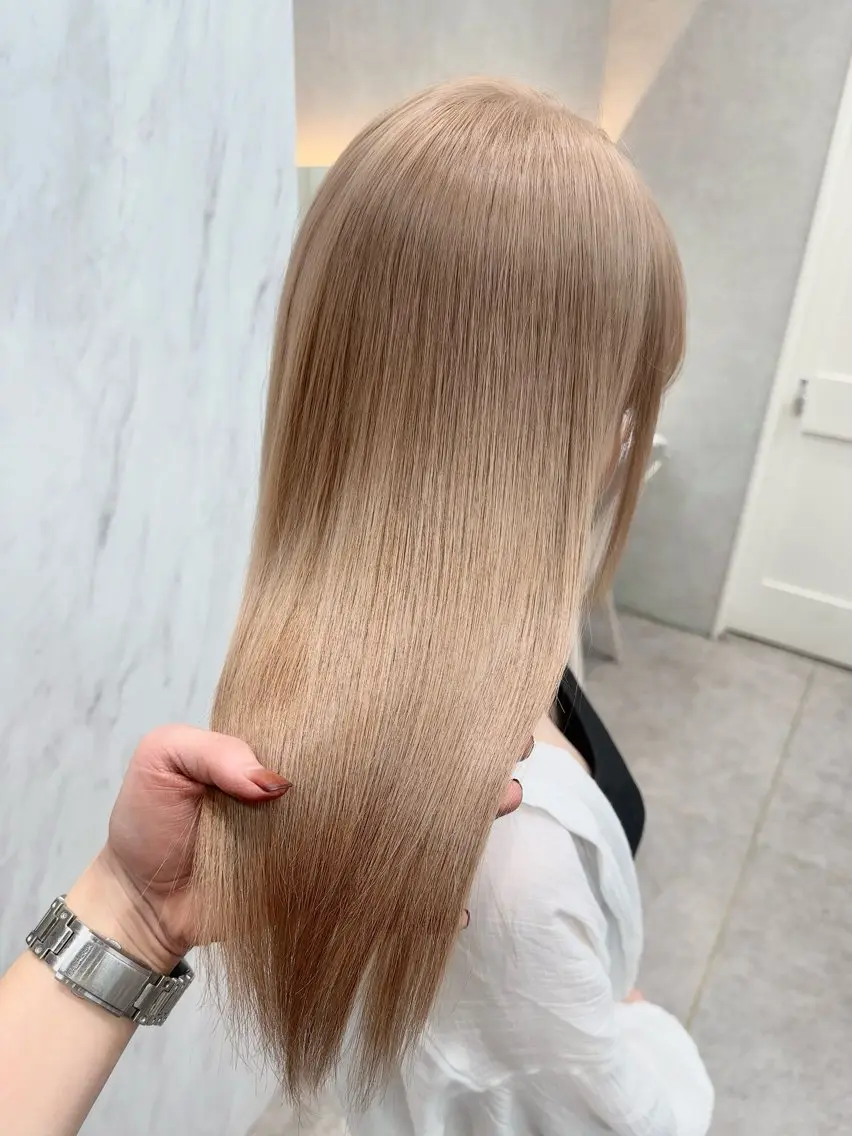 セミロング カラー ヘアアレンジ ヘアカラー トリートメント 天神/ブリーチ/ ブリーチなしカラーのヘアスタイル