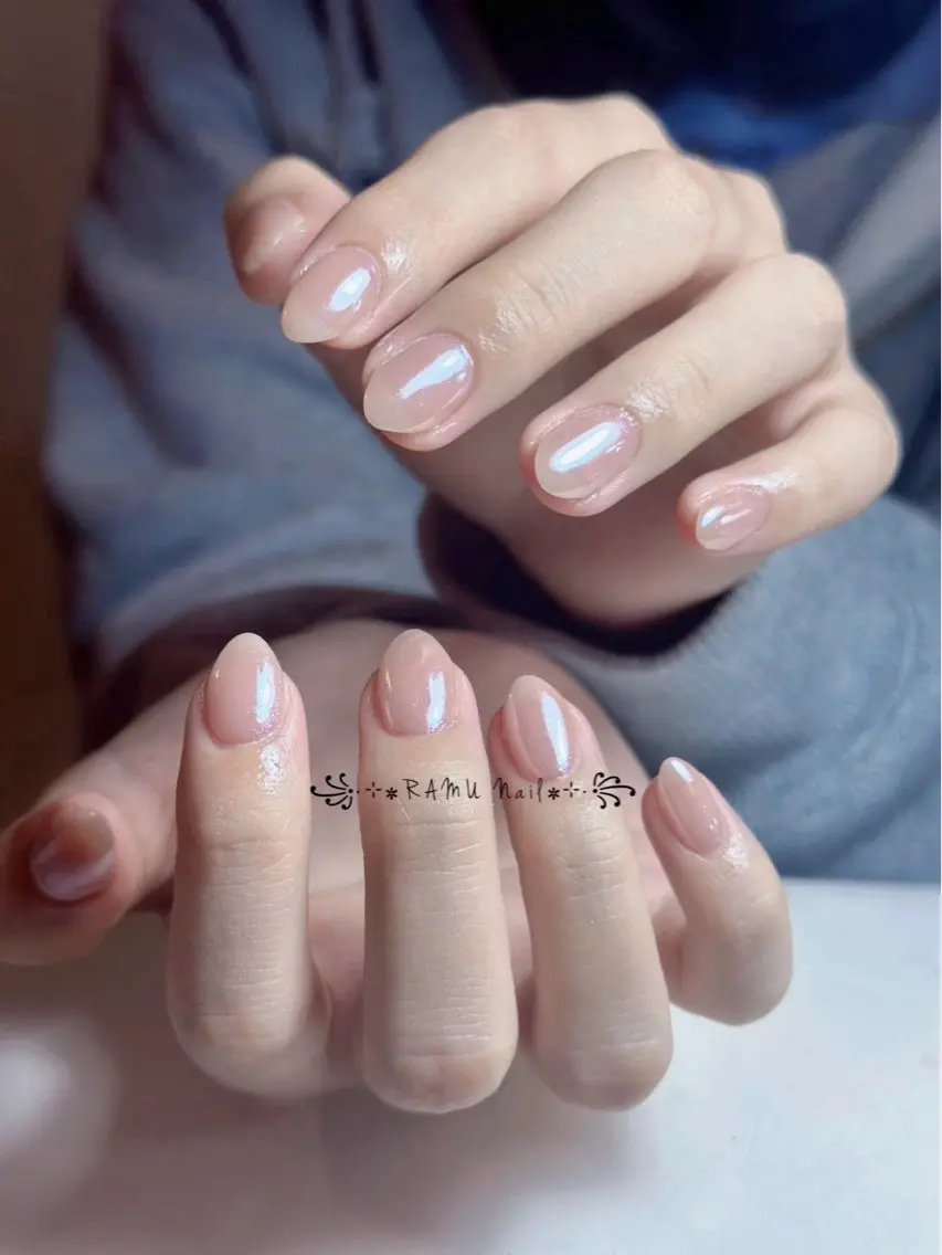 ネイル キラキラネイル マグネットネイル ミラーネイル ピンク 春ネイル ハンドネイル RAMU Nail 恵比寿店のネイルデザイン