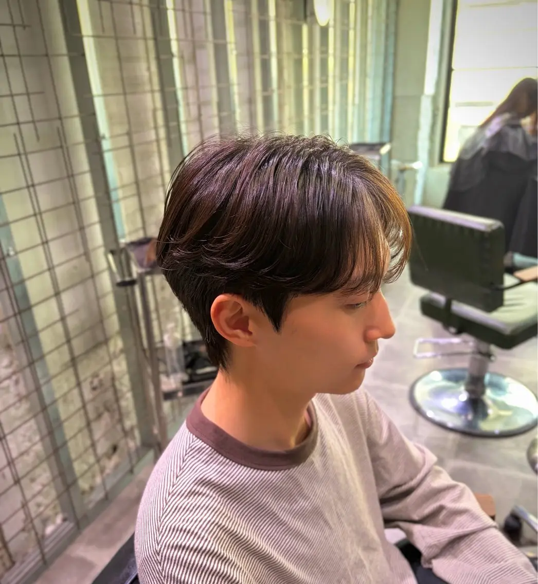 ショート メンズ センターパート マッシュ カット UMM daichi メンズパーマのヘアスタイル