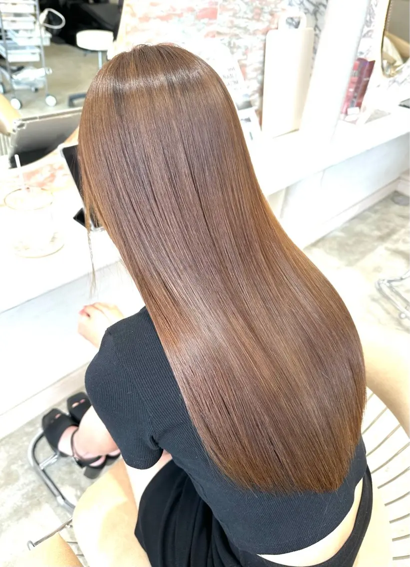 ロング 髪質改善 韓国風ヘア 縮毛矯正 カット ヘアカラー 縮毛矯正 トリートメント 【代表】 高瀬慎也/縮毛矯正のヘアスタイル