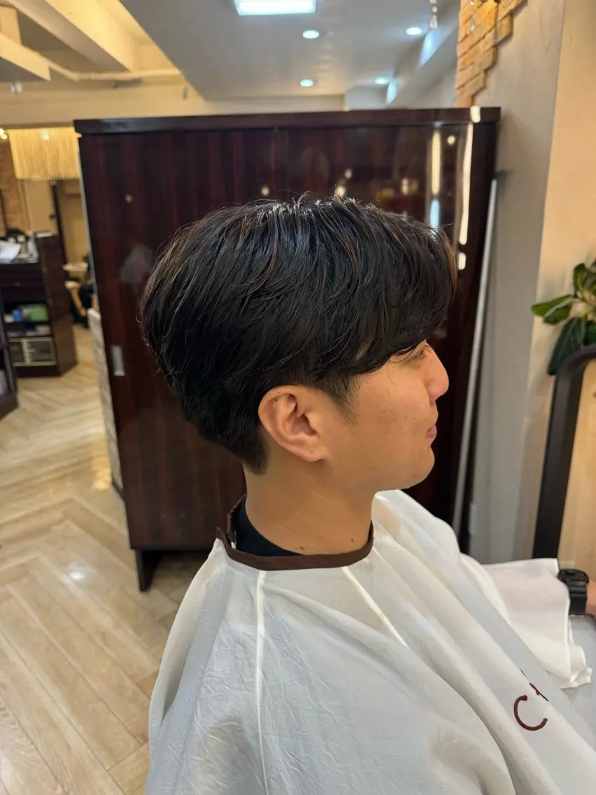 ショート メンズ メンズパーマ 刈り上げ カットモデル募集長澤 拓弥のヘアスタイル