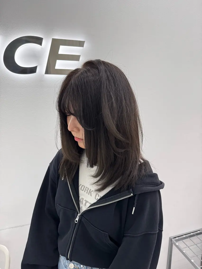 ミディアム カット ヘアカラー トリートメント 韓国系支持率No.1 レイヤー特化/きょうのヘアスタイル